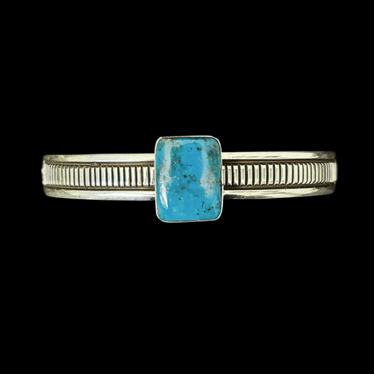 Bruce Morgan Kingman Turquoise Bracelet | Navajo Sterling Silver
