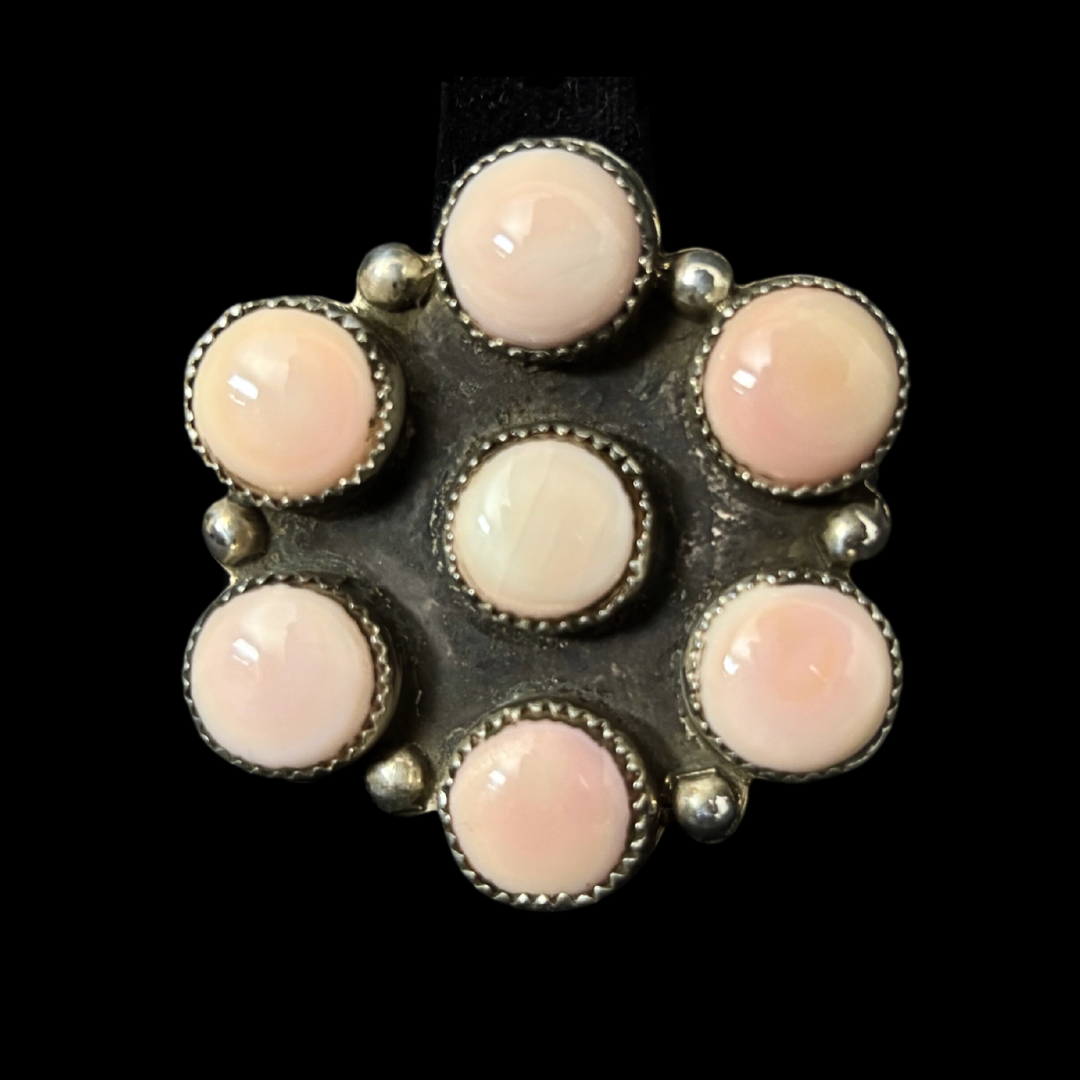 Calvin Butler Jr. Navajo Pink Conch Cluster Ring | Size 9.5
