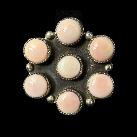 Calvin Butler Jr. Navajo Pink Conch Cluster Ring | Size 9.5