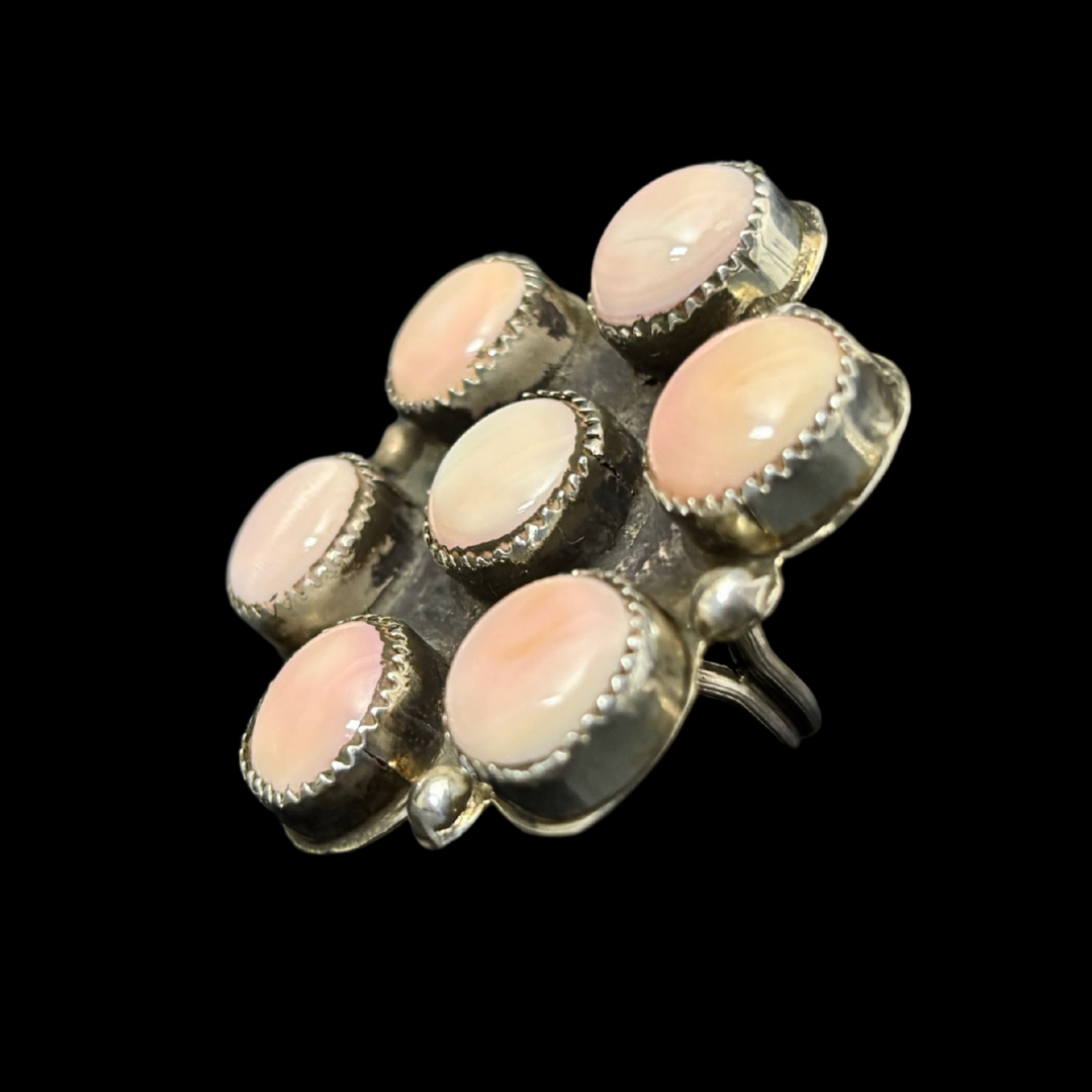 Calvin Butler Jr. Navajo Pink Conch Cluster Ring | Size 9.5