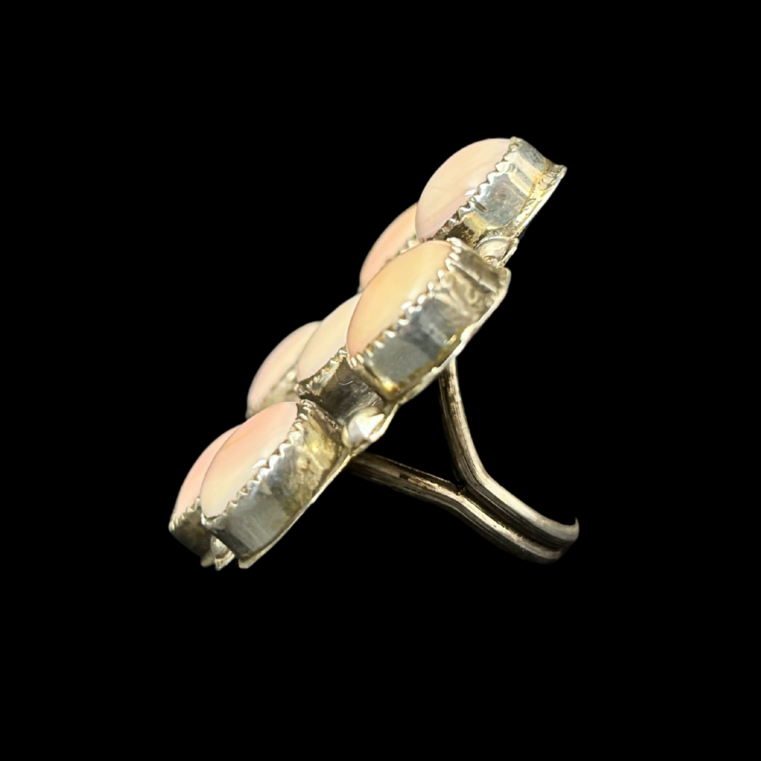 Calvin Butler Jr. Navajo Pink Conch Cluster Ring | Size 9.5