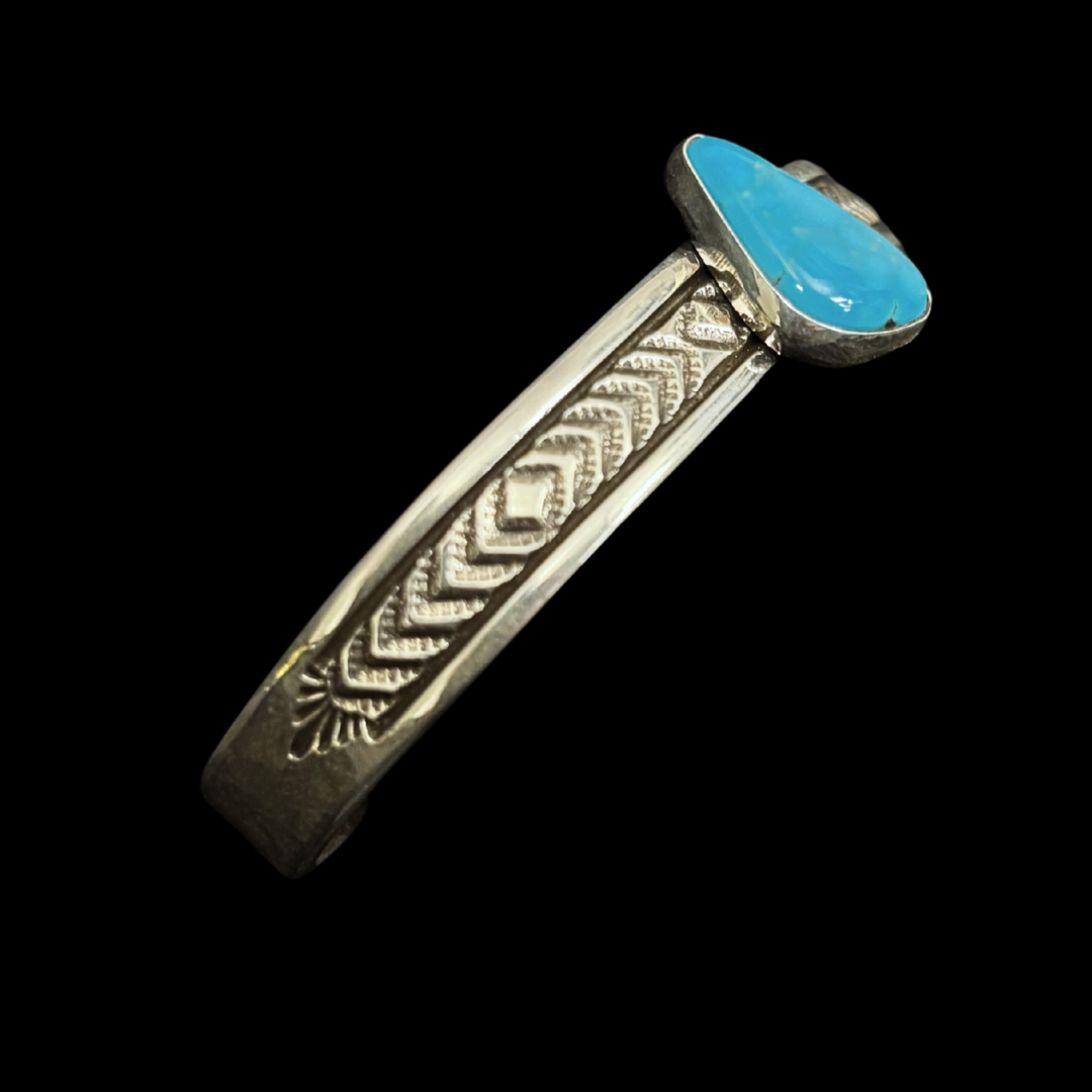 Bruce Morgan Kingman Turquoise Bracelet | Navajo Sterling Silver