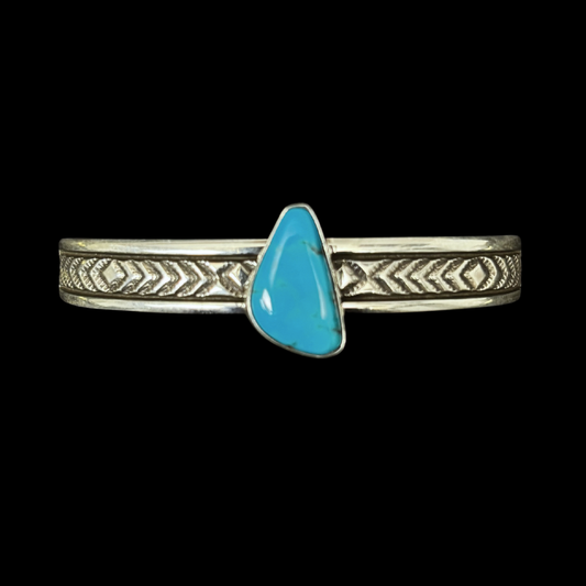Bruce Morgan Kingman Turquoise Bracelet | Navajo Sterling Silver
