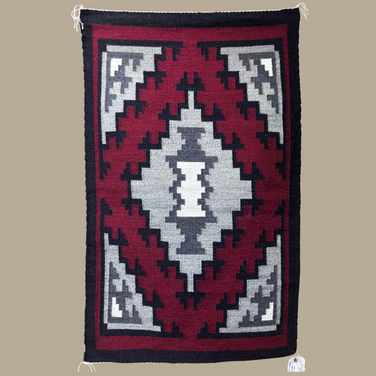 Authentic Ganado Navajo Rug by Sharon Lewis | Handmade 39" x 25" Native American Weaving