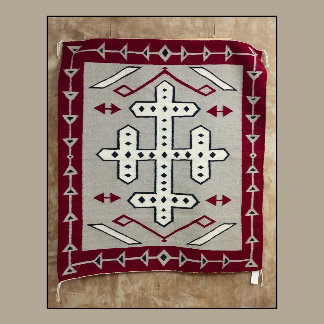 Navajo Hubbell Cross Rug by Julia Pette – 49” x 43”