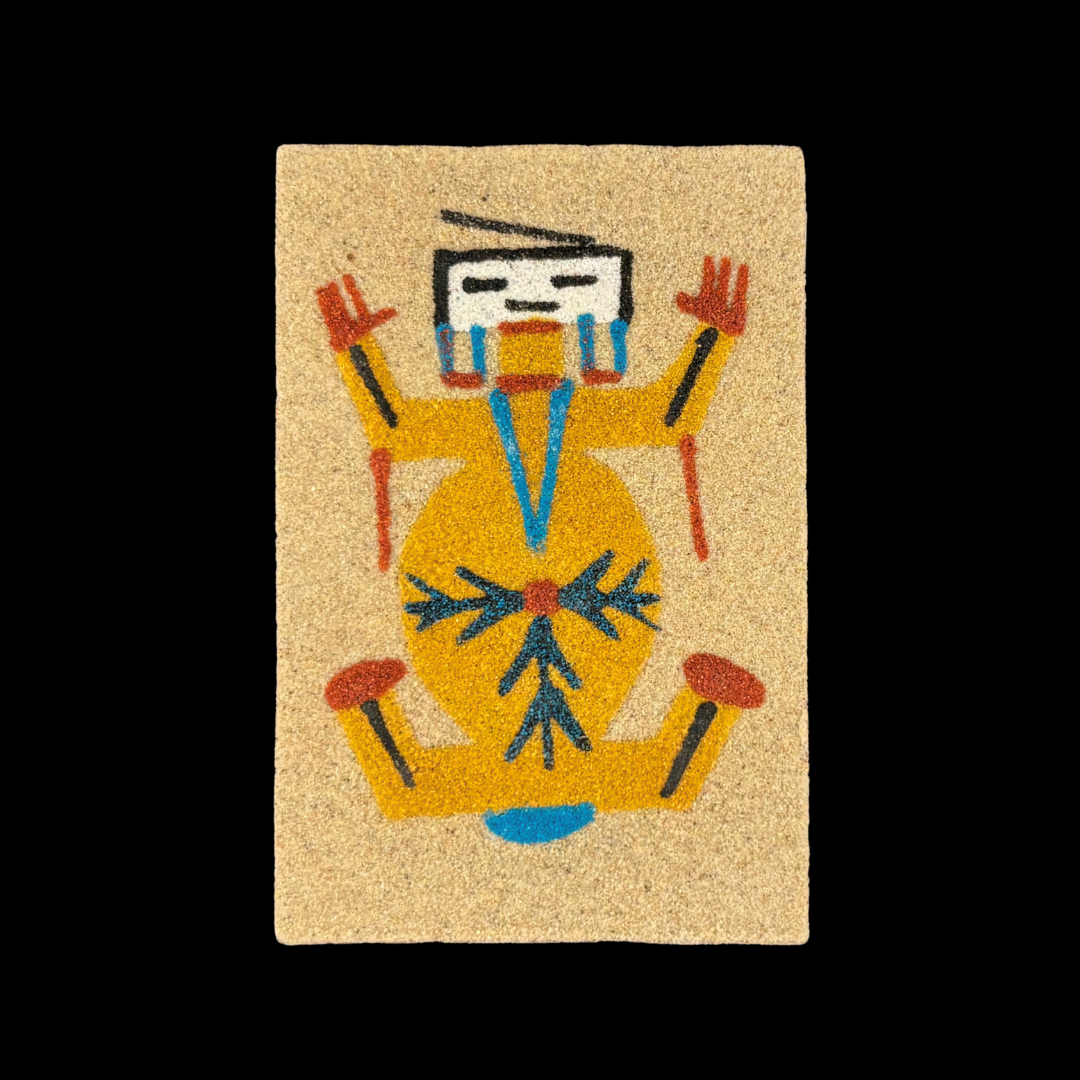 2" x 3" Navajo Sand Painting Magnet – Handmade Native American Art