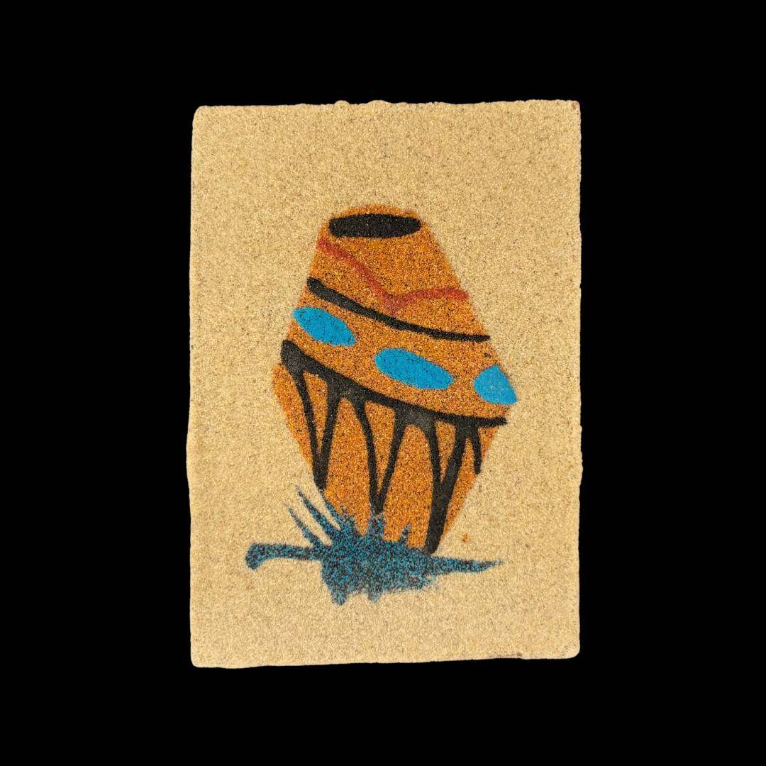 2" x 3" Navajo Sand Painting Magnet – Handmade Native American Art