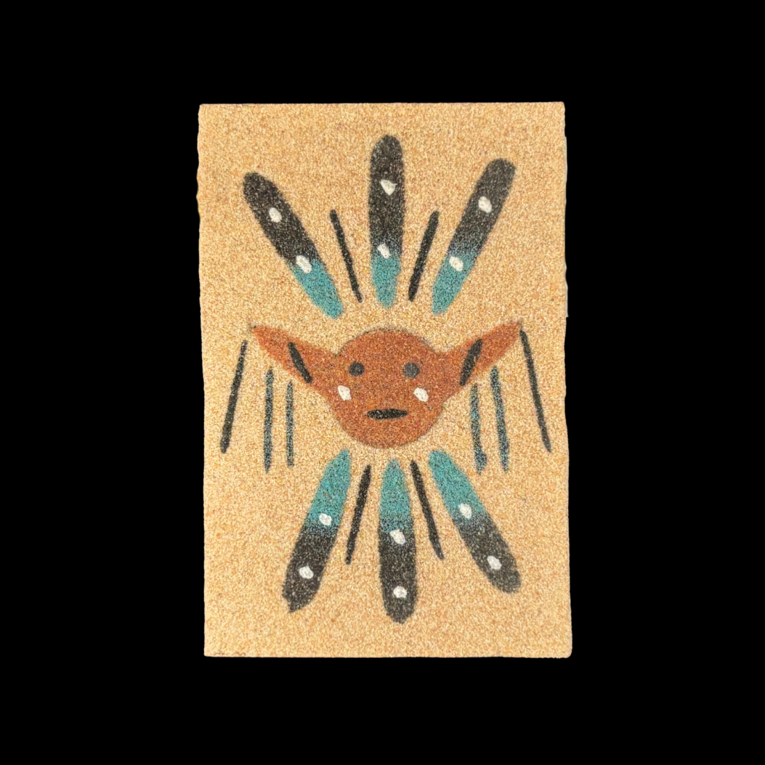 2" x 3" Navajo Sand Painting Magnet – Handmade Native American Art