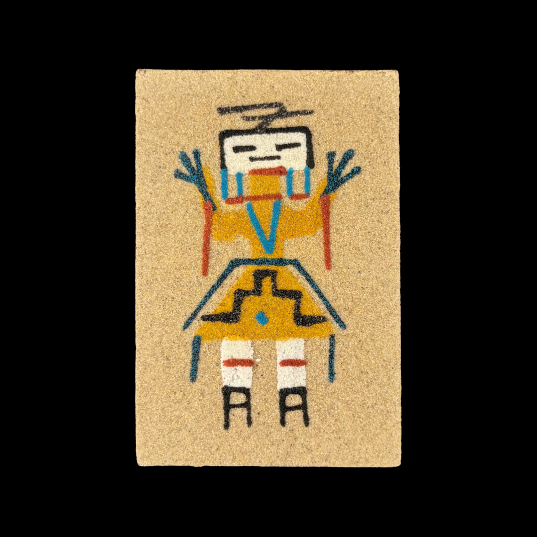 2" x 3" Navajo Sand Painting Magnet – Handmade Native American Art