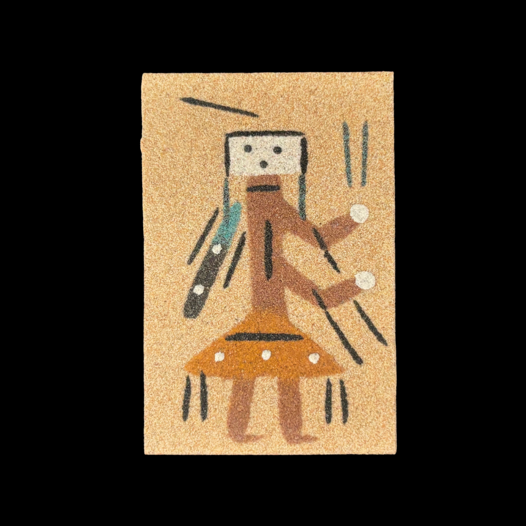 2" x 3" Navajo Sand Painting Magnet – Handmade Native American Art