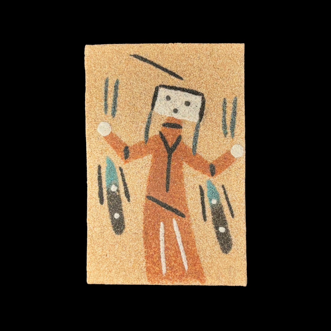 2" x 3" Navajo Sand Painting Magnet – Handmade Native American Art