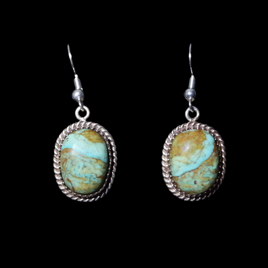 Sterling Silver & Turquoise Dangle Earrings By Nelson Morgan