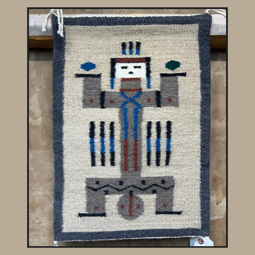 Navajo Yei Figure Pictorial Rug by Virginia Yazzie | Handwoven Native American Textile