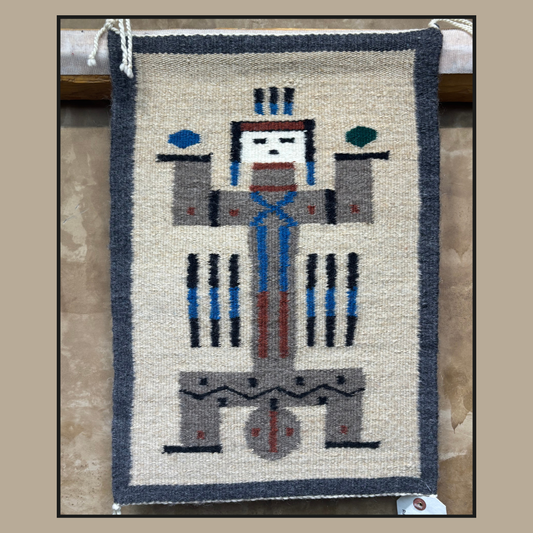 Navajo Yei Figure Pictorial Rug by Virginia Yazzie | Handwoven Native American Textile