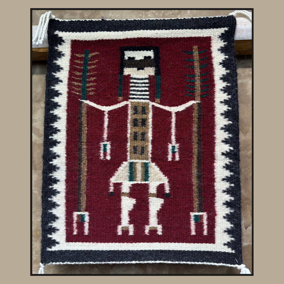 Navajo Yei Figure Pictorial Rug by Virginia Yazzie | Handwoven Native American Textile