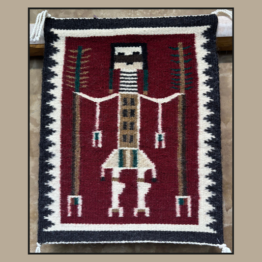 Navajo Yei Figure Pictorial Rug by Virginia Yazzie | Handwoven Native American Textile