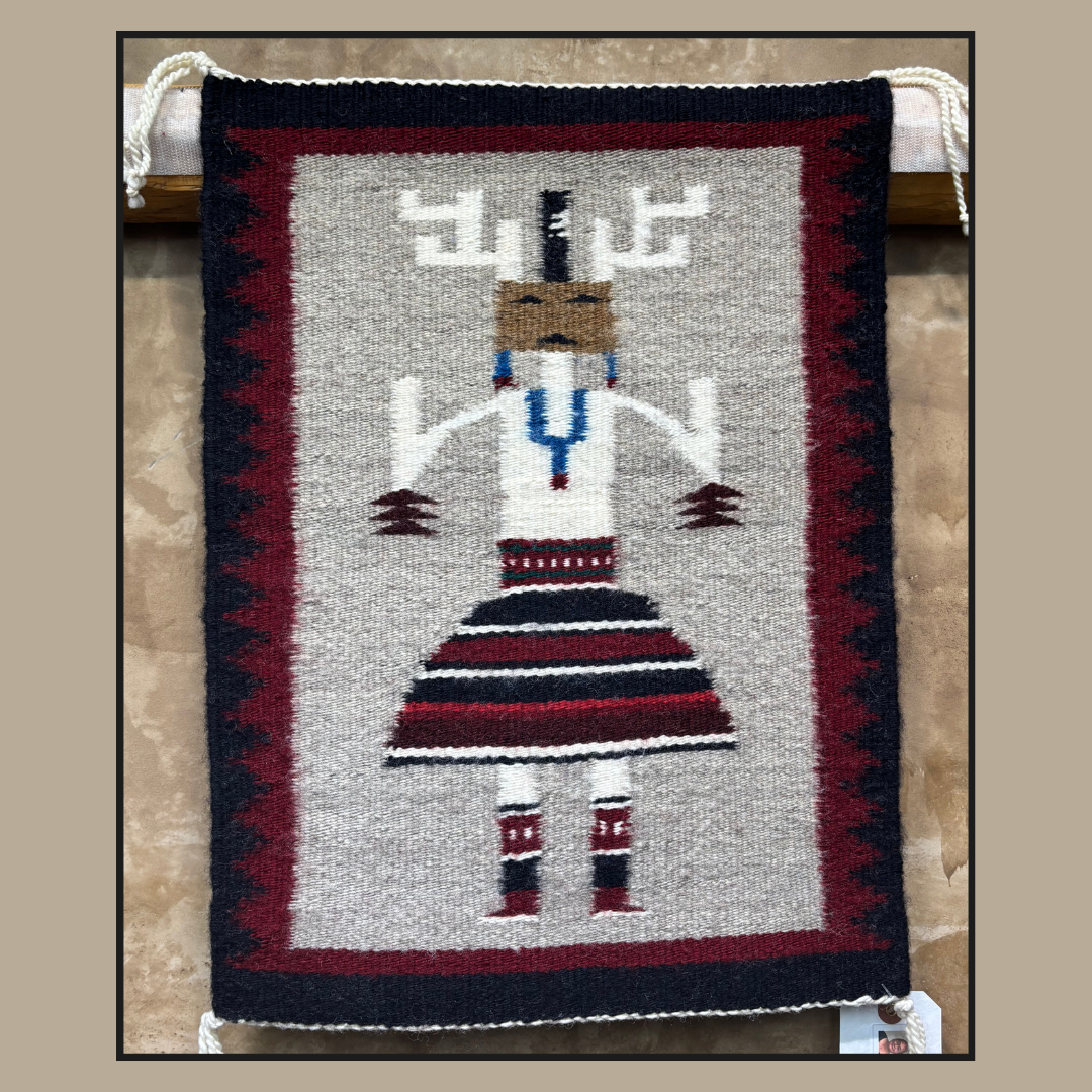 Navajo Yei Figure Pictorial Rug by Virginia Yazzie | Handwoven Native American Textile