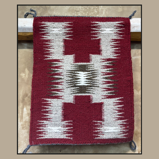 Navajo Storm Pattern Rug by Angelina Yazzie | Handwoven Native American Textile