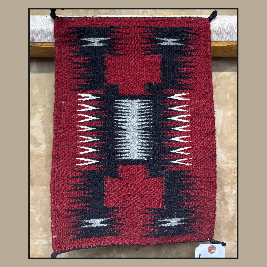 Navajo Storm Pattern Rug by Angelina Yazzie | Handwoven Native American Textile