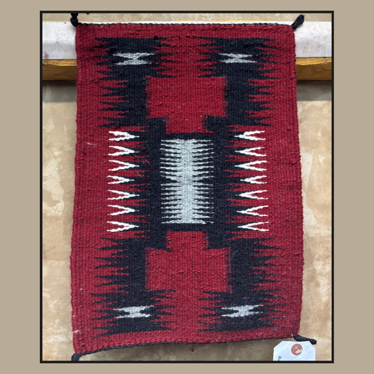 Navajo Storm Pattern Rug by Angelina Yazzie | Handwoven Native American Textile