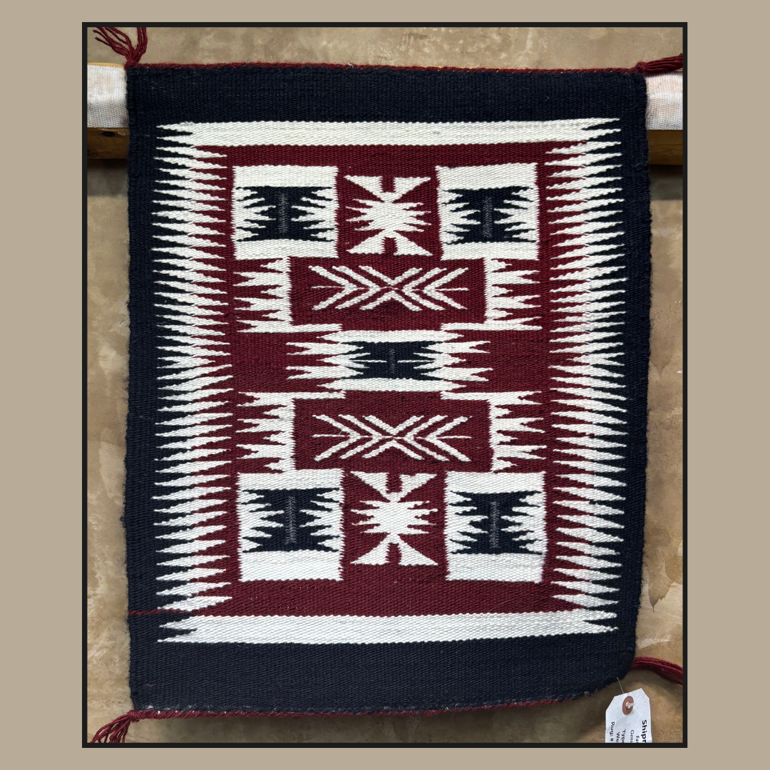 Navajo Storm Pattern Rug by Leonard George | Handwoven Native American Textile