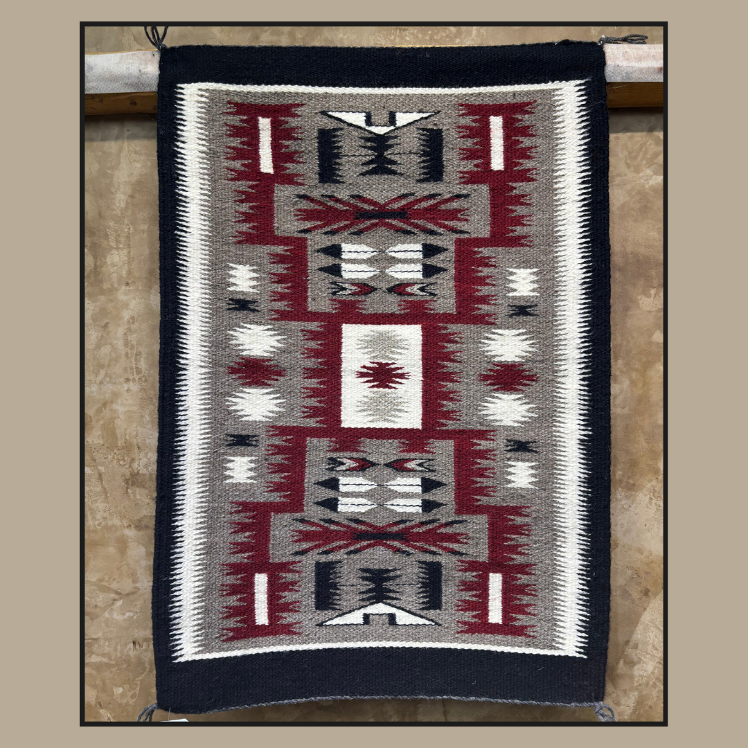 Navajo Storm Pattern Rug by Lorene Benally | Handwoven Native American Textile
