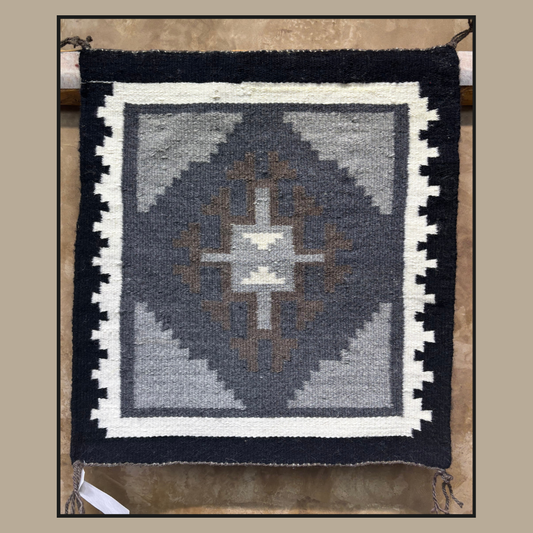 Navajo Two Grey Hills Rug by Arlinda Jim | Handwoven Native American Textile
