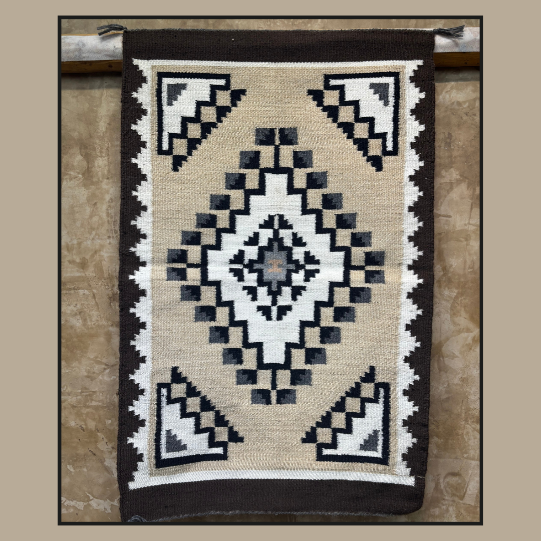 Navajo Two Grey Hills Rug by Doris Duncan | Handwoven Native American Textile