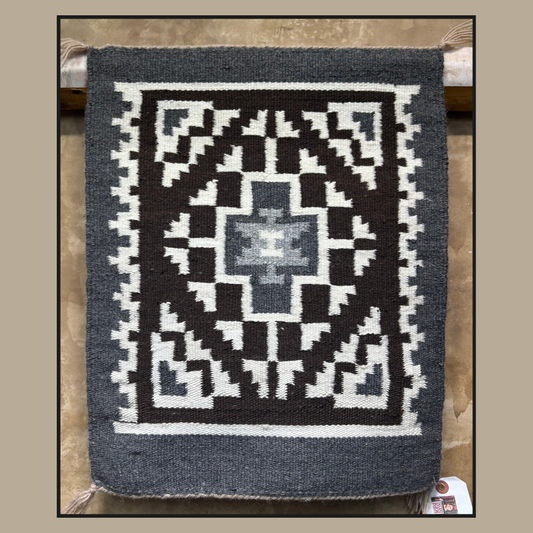 Navajo Two Grey Hills Rug by Doris Duncan | Handwoven Native American Textile