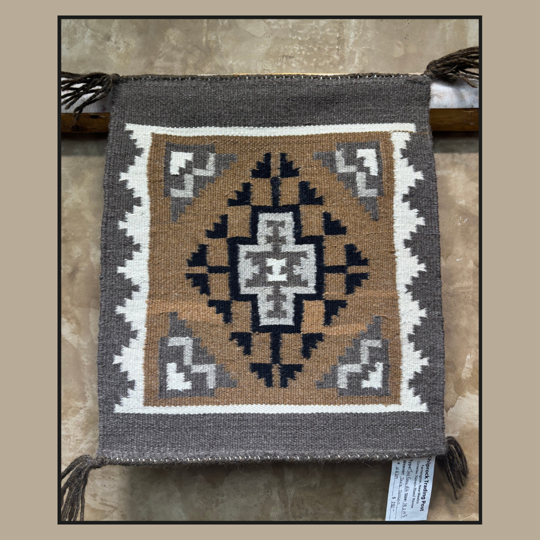 Navajo Two Grey Hills Rug by Doris Duncan | Handwoven Native American Textile