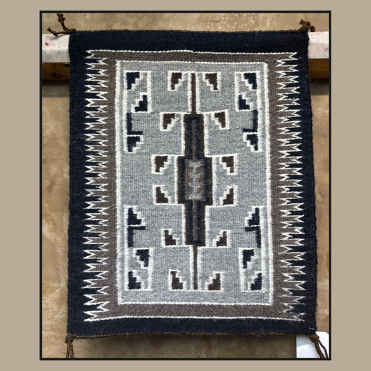 Navajo Two Grey Hills Rug by Erma Hardy | Handwoven Native American Textile