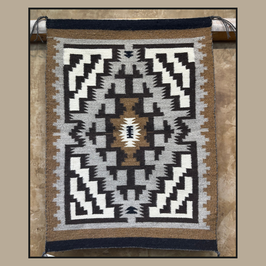 Navajo Two Grey Hills Rug by Shirley Lopez | Handwoven Native American Textile