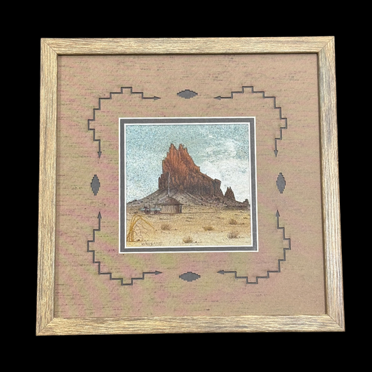 Navajo Sand Painting “War Eagle” by Harvey Begay – Shiprock, New Mexico Scene