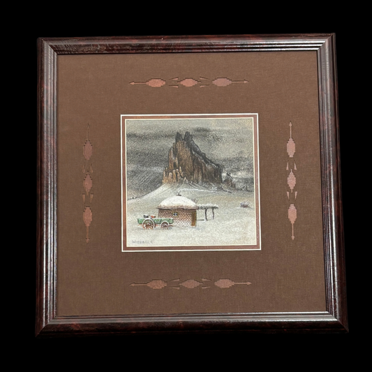 Navajo Sand Painting “War Eagle” by Harvey Begay – Shiprock, New Mexico Scene