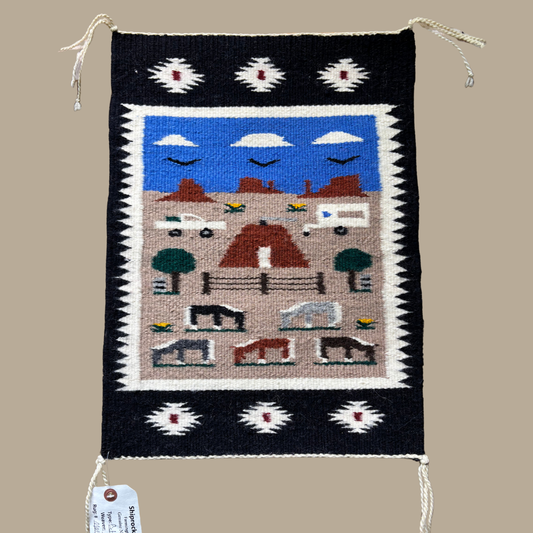 Contemporary Pictorial Navajo Rug by Virginia Yazzie | 18.5" x 14"