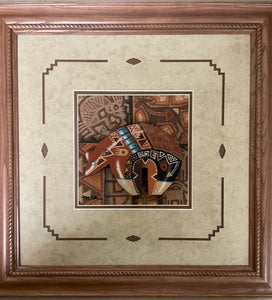 Navajo framed and matted Sandpainting