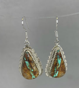 Boulder turquoise Navajo earrings