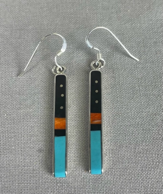 Jimmy Poyer Navajo Inlaid Earring