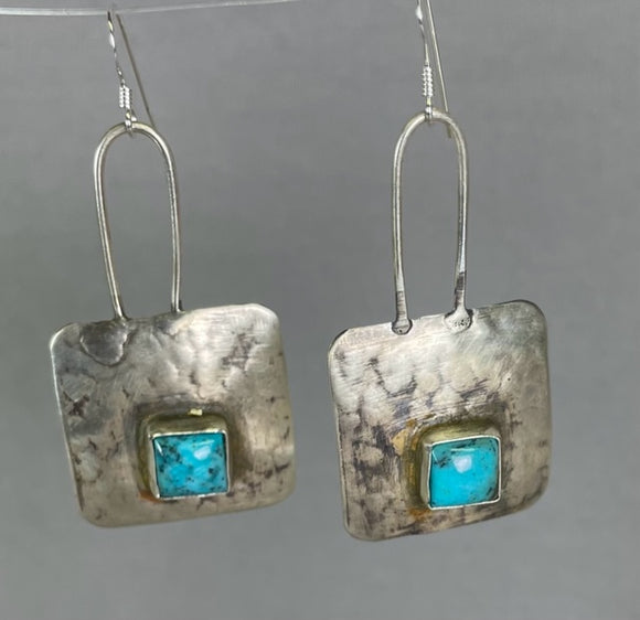 Rose Swett silver and turquoise earrings